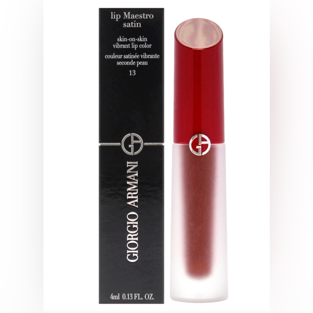 Giorgio Armani Lip Maestro Satin Gala Night 13 Vibrant Lip Color New In Box 4ml